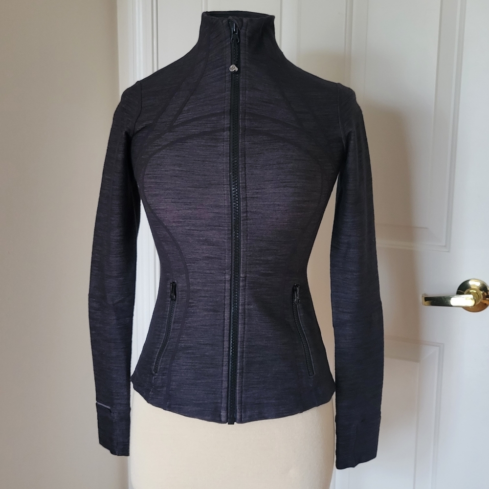 Lululemon Jacket Charcoal Gray Women's Size 4 Full Zip Athletic Casual